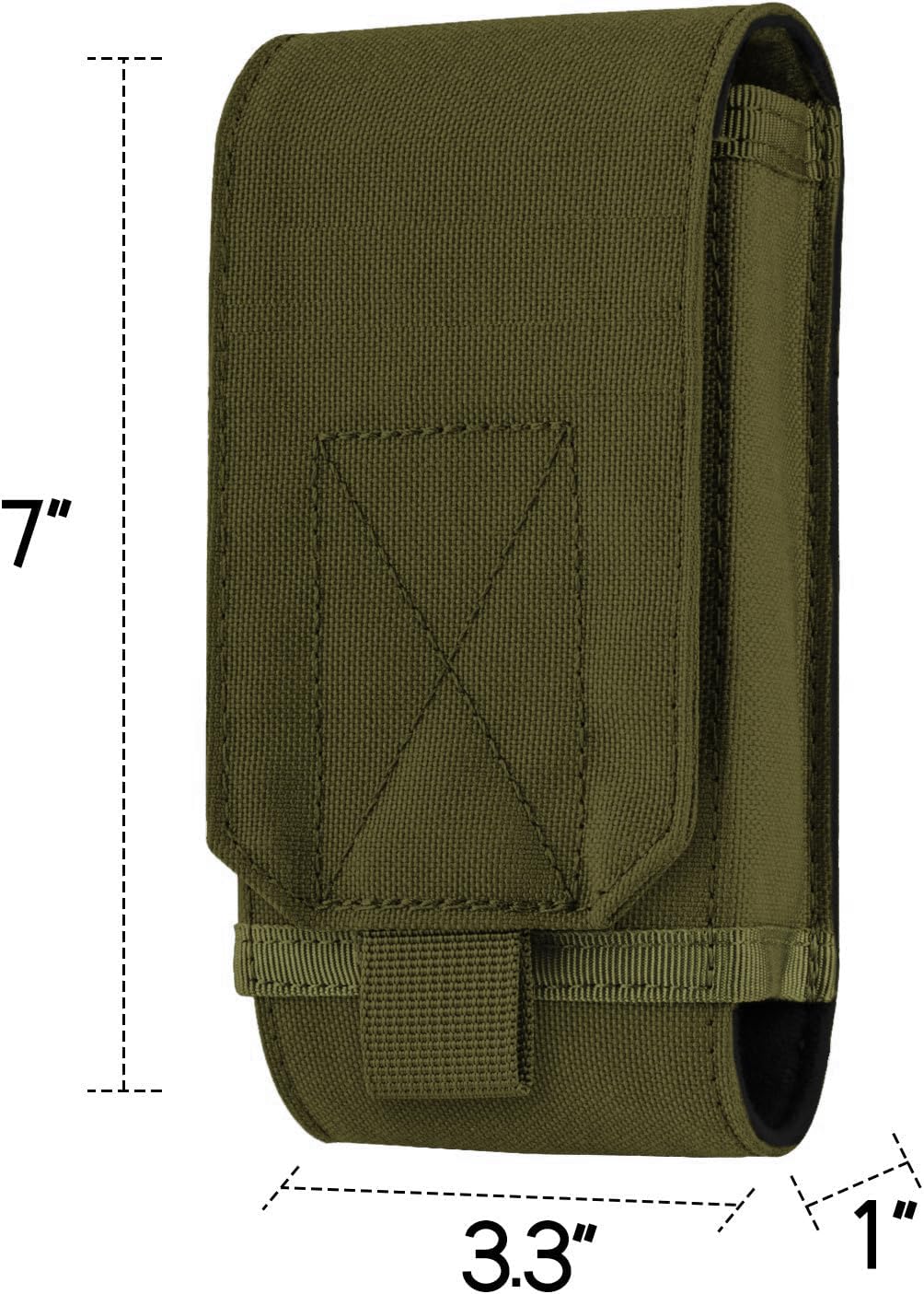 Urvoix Army Camo Molle Bag For Mobile Phone Belt Pouch Holster Cover Case Size L, Green